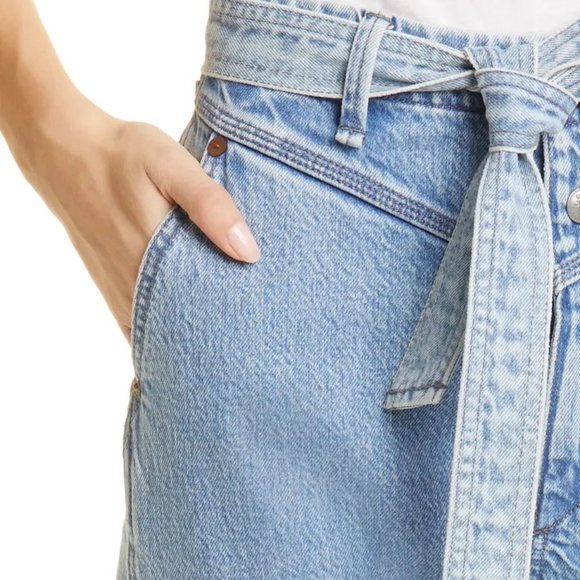 Rag & Bone Mia Yoke Straight Leg Jeans in Clean Lou - Picture 6 of 7